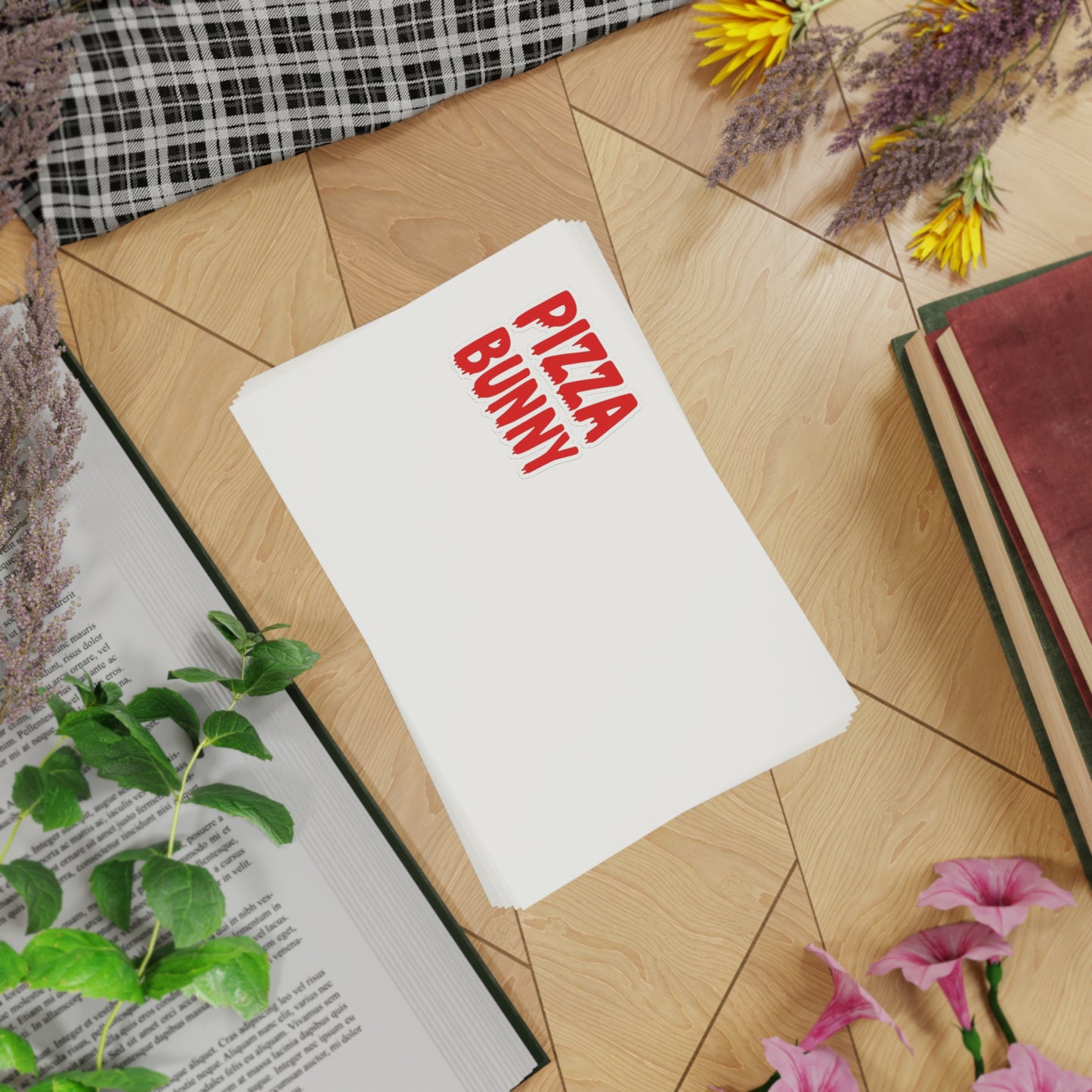 Pizza Bunny Vinyl Sticker Sheet Bundle, 5pcs