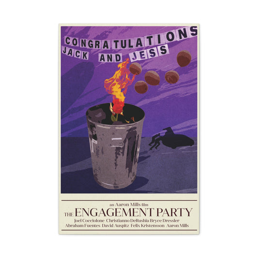 Engagement Party Movie Poster Matte Canvas, Stretched, 1.25"
