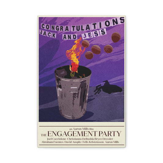 Engagement Party Movie Poster Matte Canvas, Stretched, 1.25"