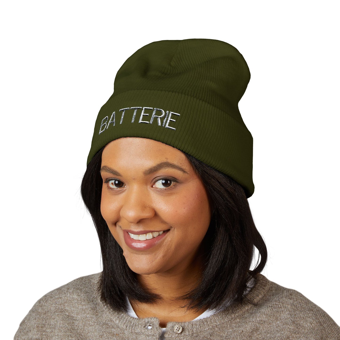 BATTERIE Embroidered Beanie | Warm Winter Hat