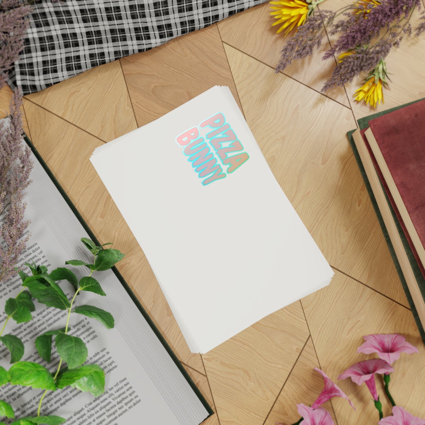 Pizza Bunny Vinyl Sticker Sheet Bundle, 5pcs