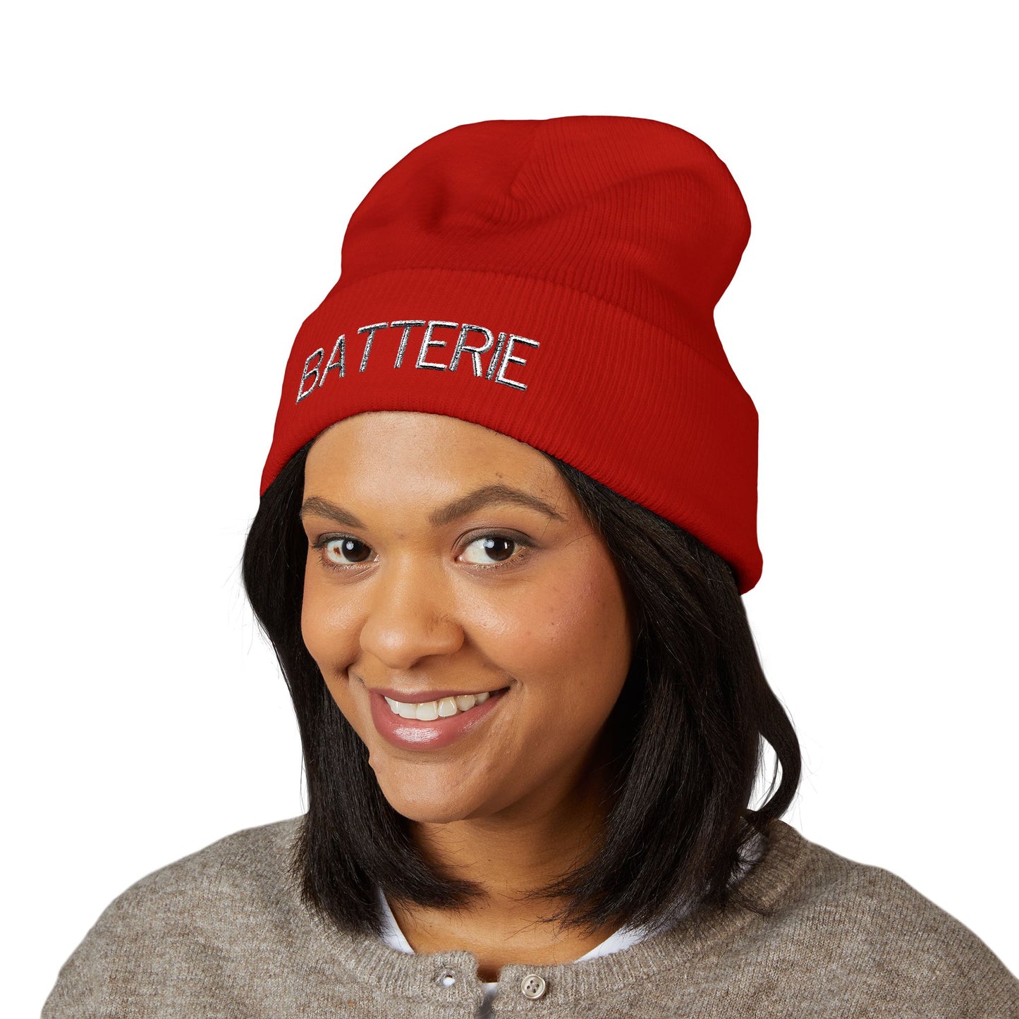 BATTERIE Embroidered Beanie | Warm Winter Hat